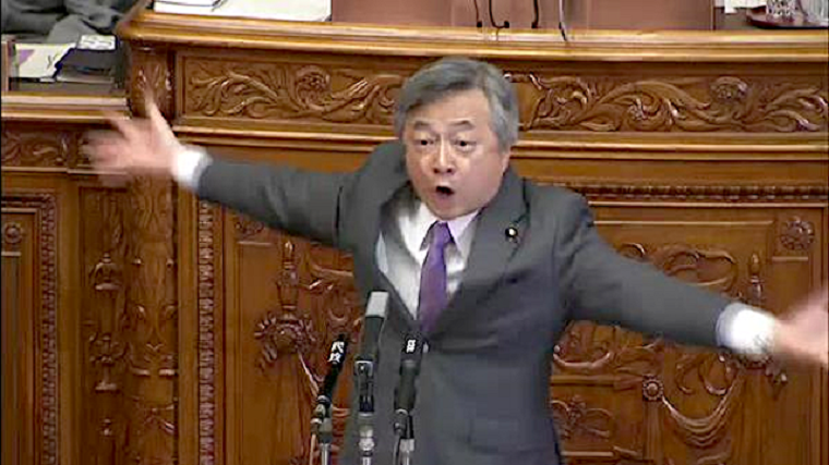 【動画】立憲民主党の白真勲さん、安倍総理が憎すぎて本会議中にファーッ！ってなるハプニング発生！一時議場は騒然